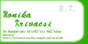 monika krivacsi business card